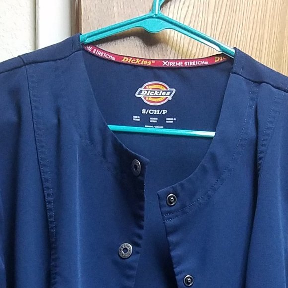 Dickies Xtreme Stretch Blue Scrub Jacket - Picture 4 of 4